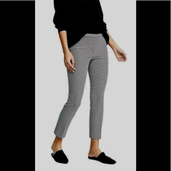 Theory Pants - Theory J0926216 Testra Black multi Houndstooth  pants trousers sz 10